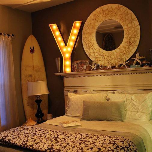 36" Large Rust Letter Lights