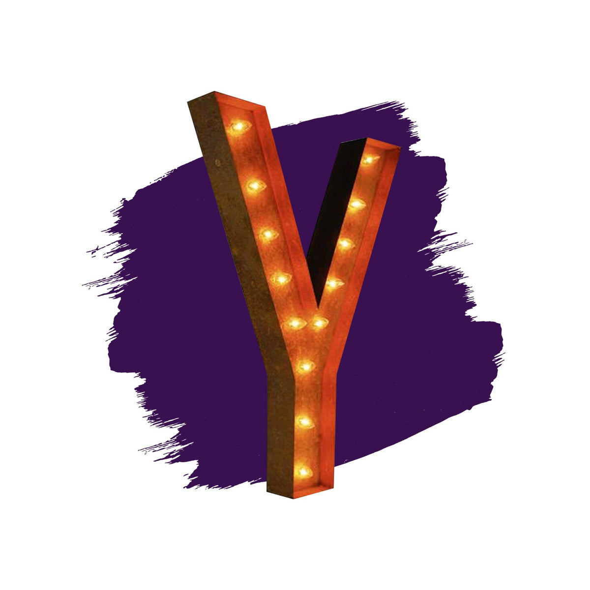 Modern Rust - 36" Large Rust Letter Lights