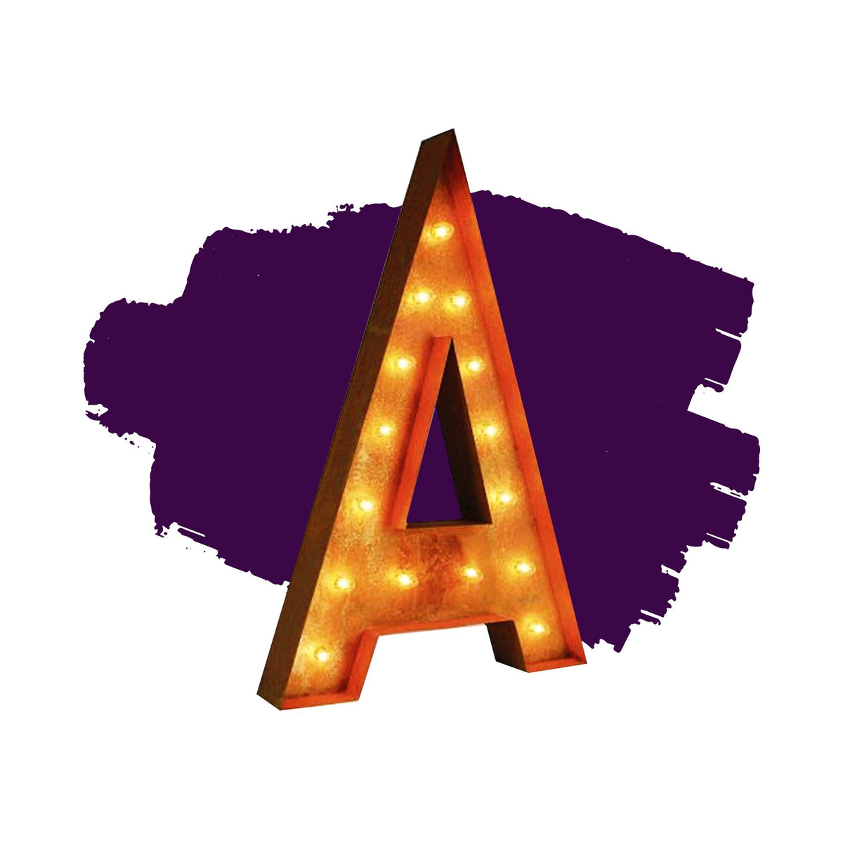 Modern Rust - 36" Large Rust Letter Lights
