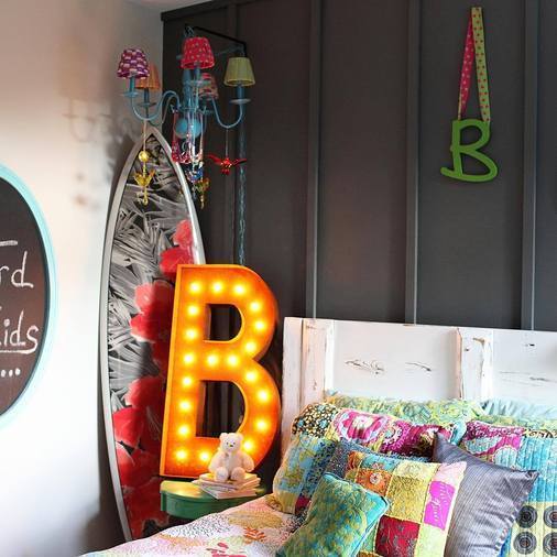 36" Large Rust Letter Lights