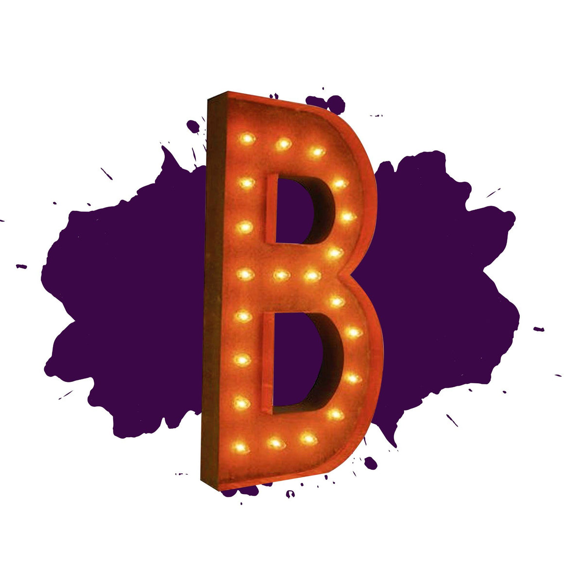 Modern Rust - 36" Large Rust Letter Lights