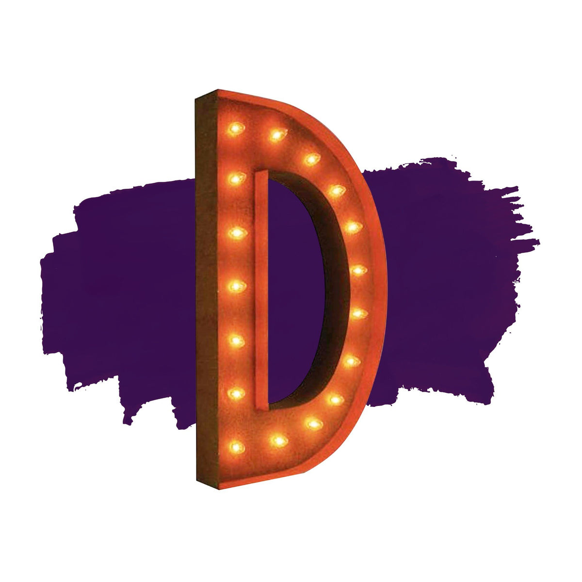Modern Rust - 36" Large Rust Letter Lights