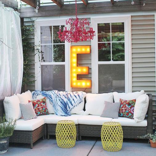36" Large Rust Letter Lights