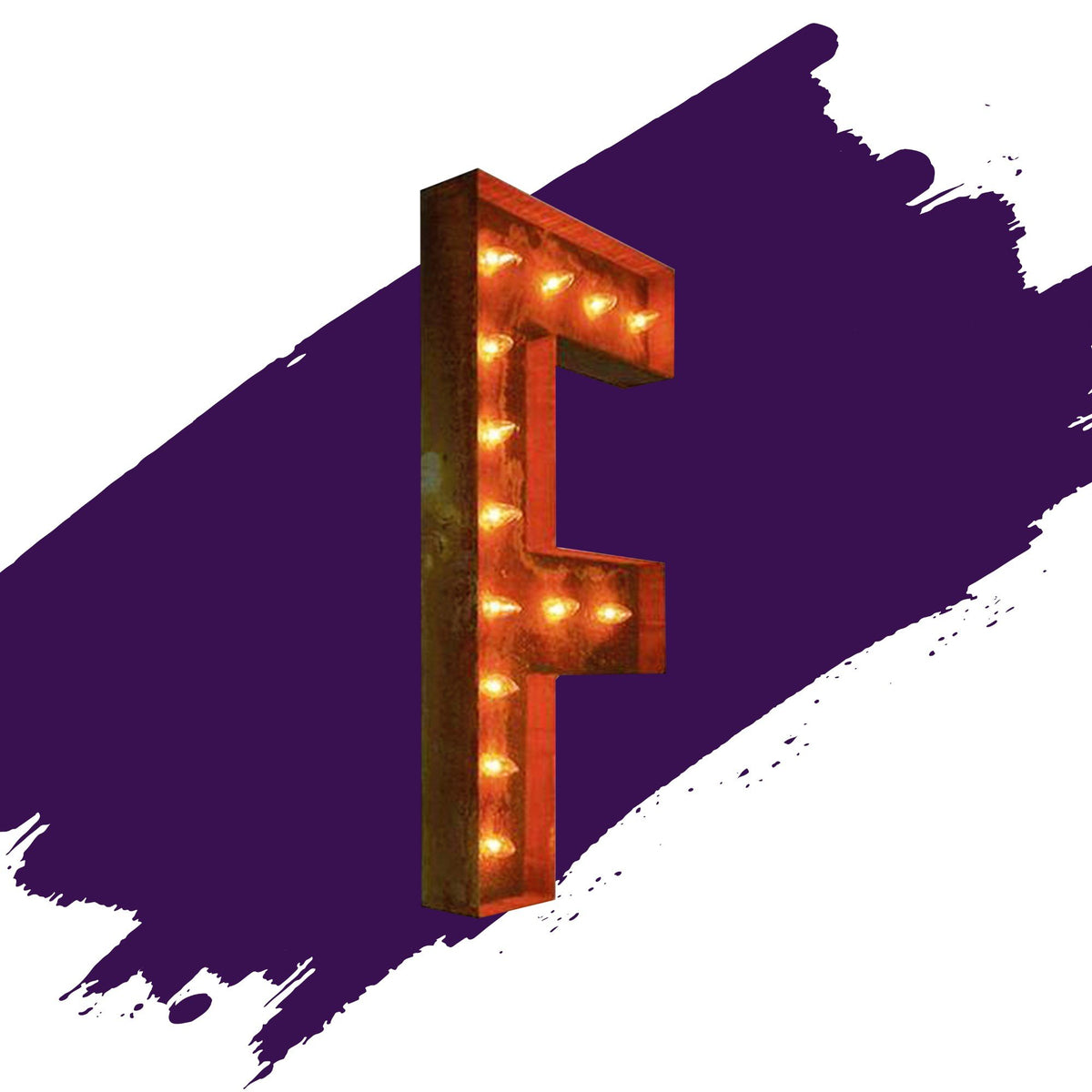 Modern Rust - 36" Large Rust Letter Lights