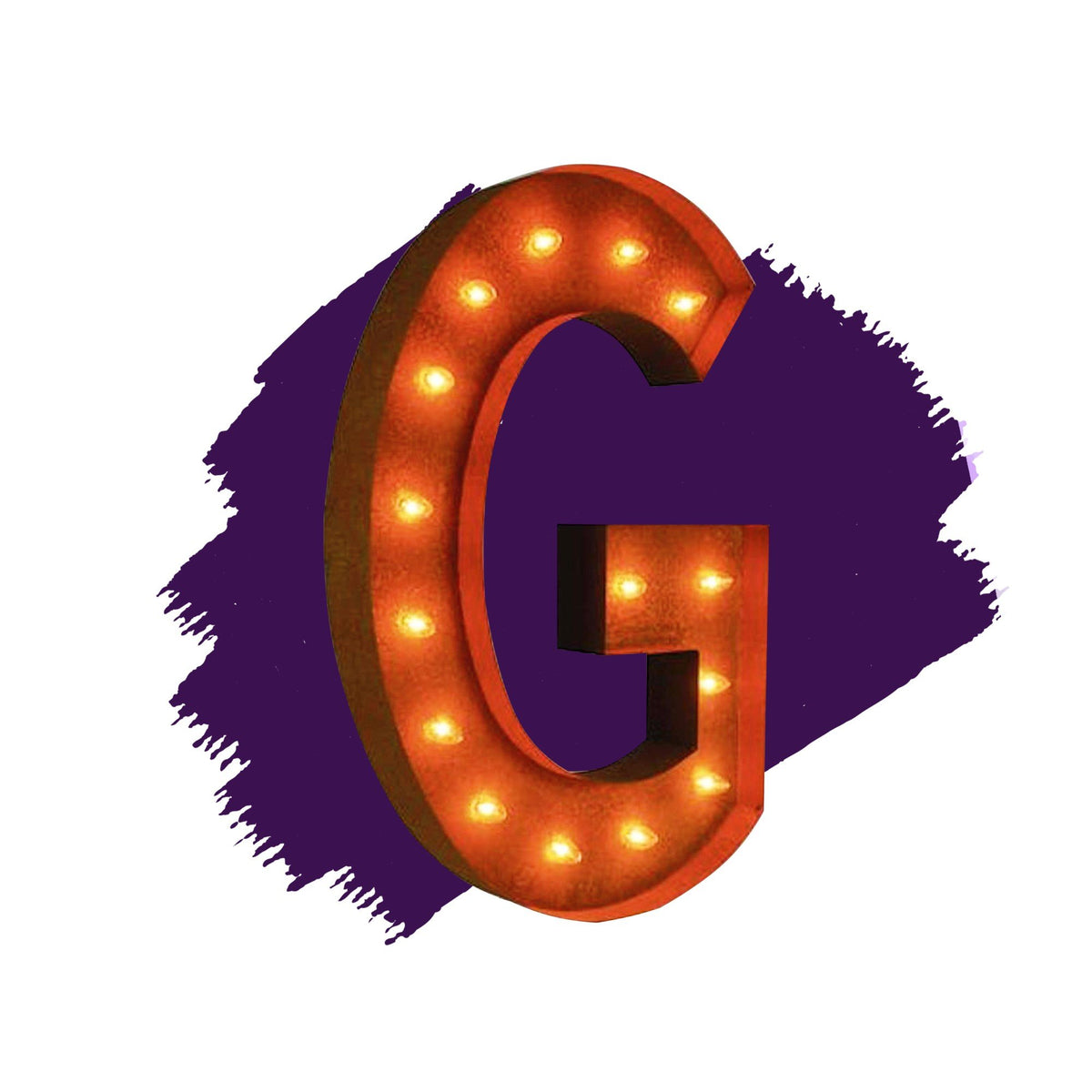 Modern Rust - 36" Large Rust Letter Lights