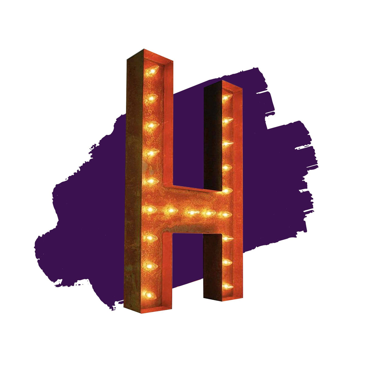 Modern Rust - 36" Large Rust Letter Lights