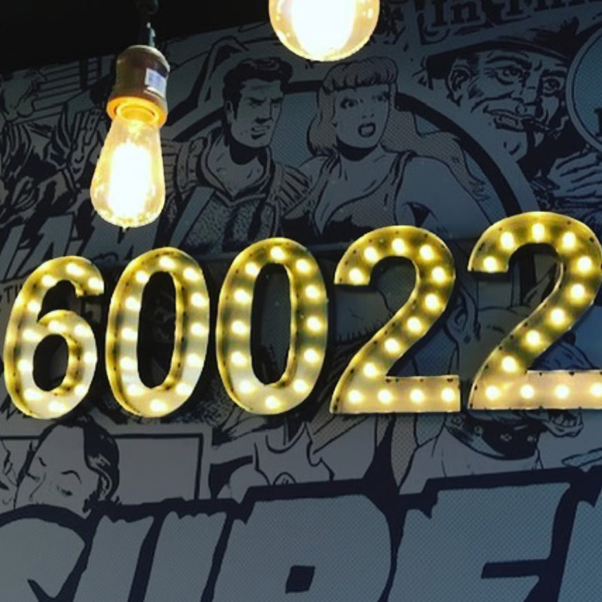 Modern marquee numbers display